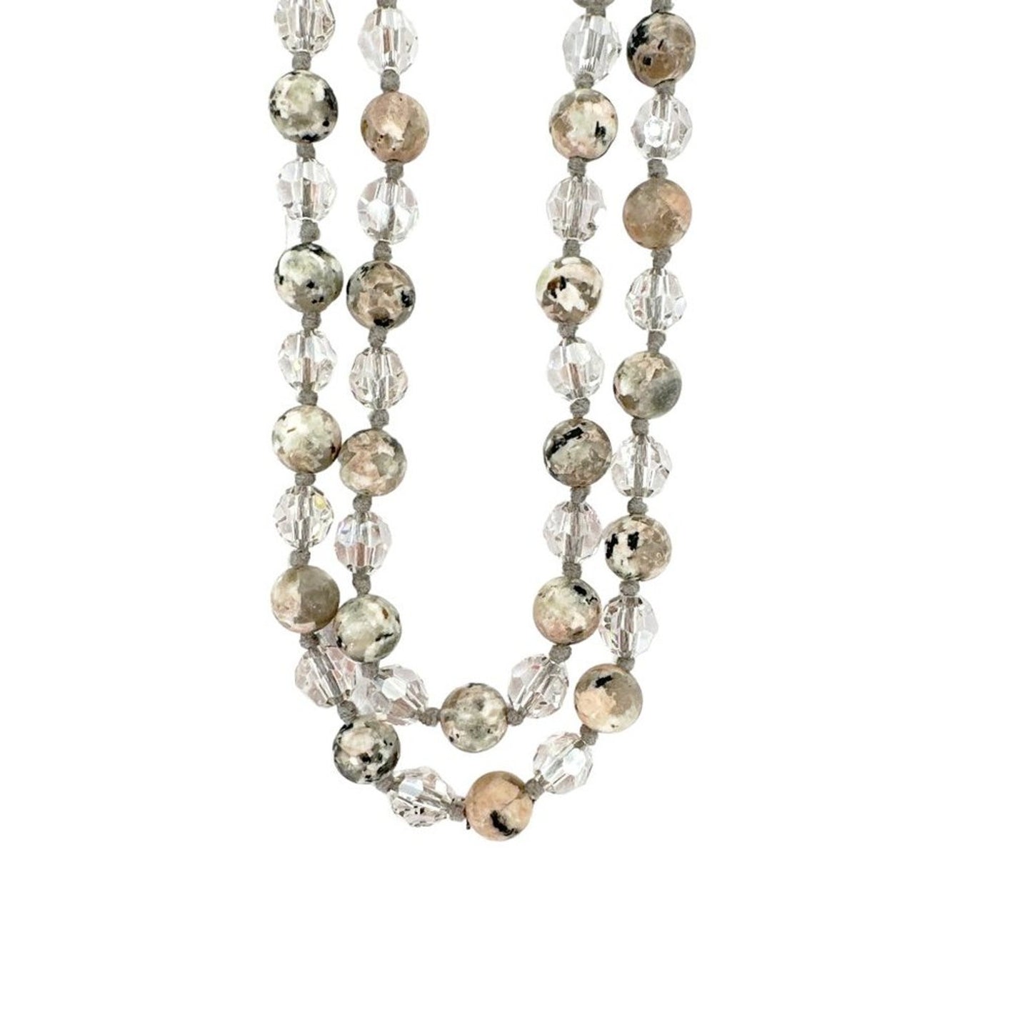 CHAN LUU Semi-Precious Necklace or Wrap Bracelet Clear & Natural