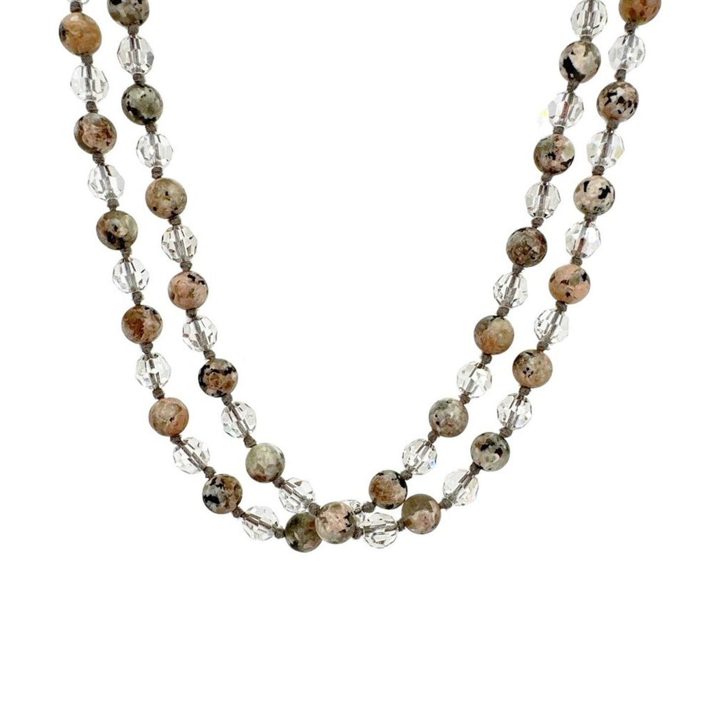 CHAN LUU Semi-Precious Necklace or Wrap Bracelet Clear & Natural