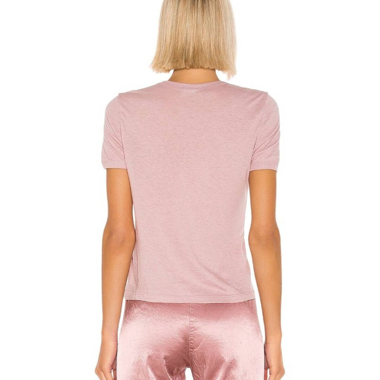 RtA Quinton Ringer Tee Shirt in Blush S