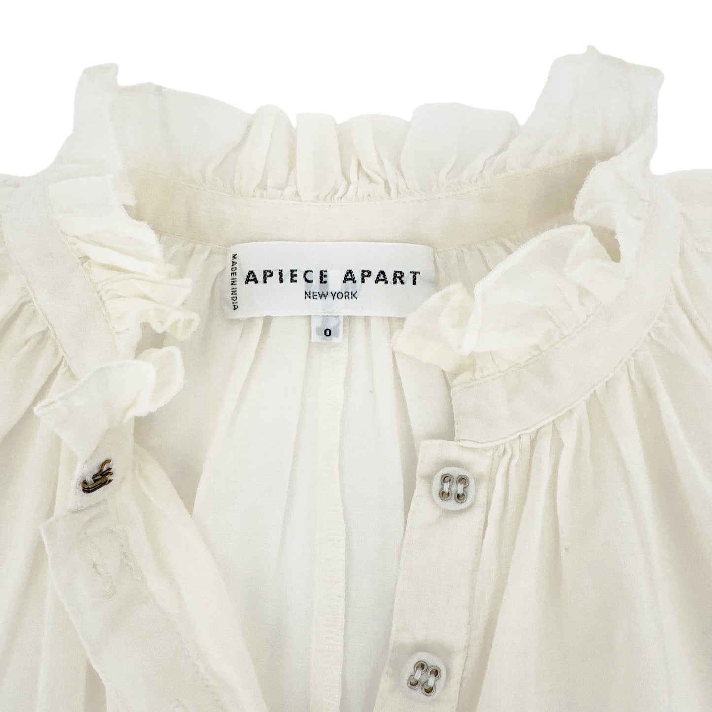 APIECE APART Victoria Mock Neck Blouse 0