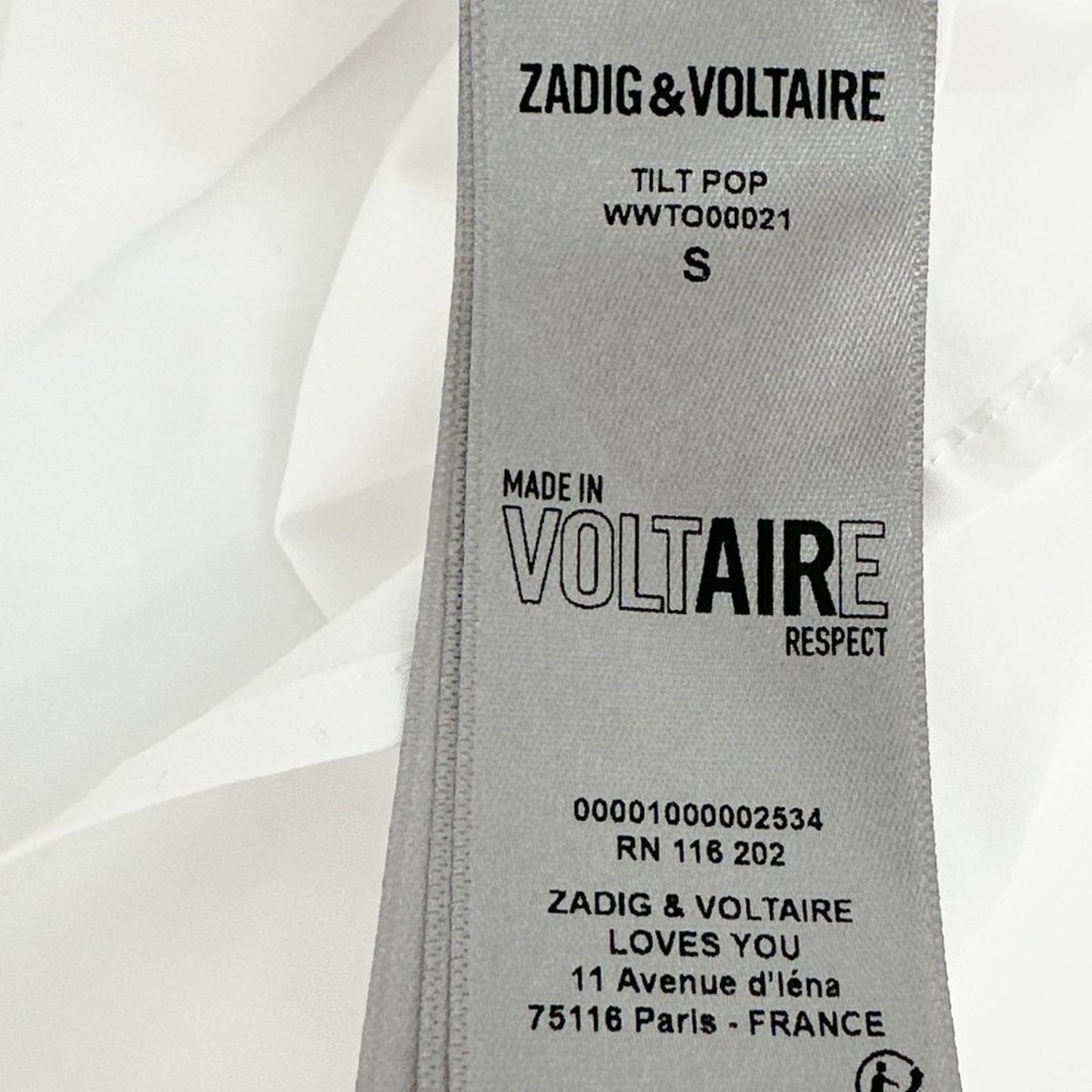 ZADIG & VOLTAIRE Tilt Pop Shirt S