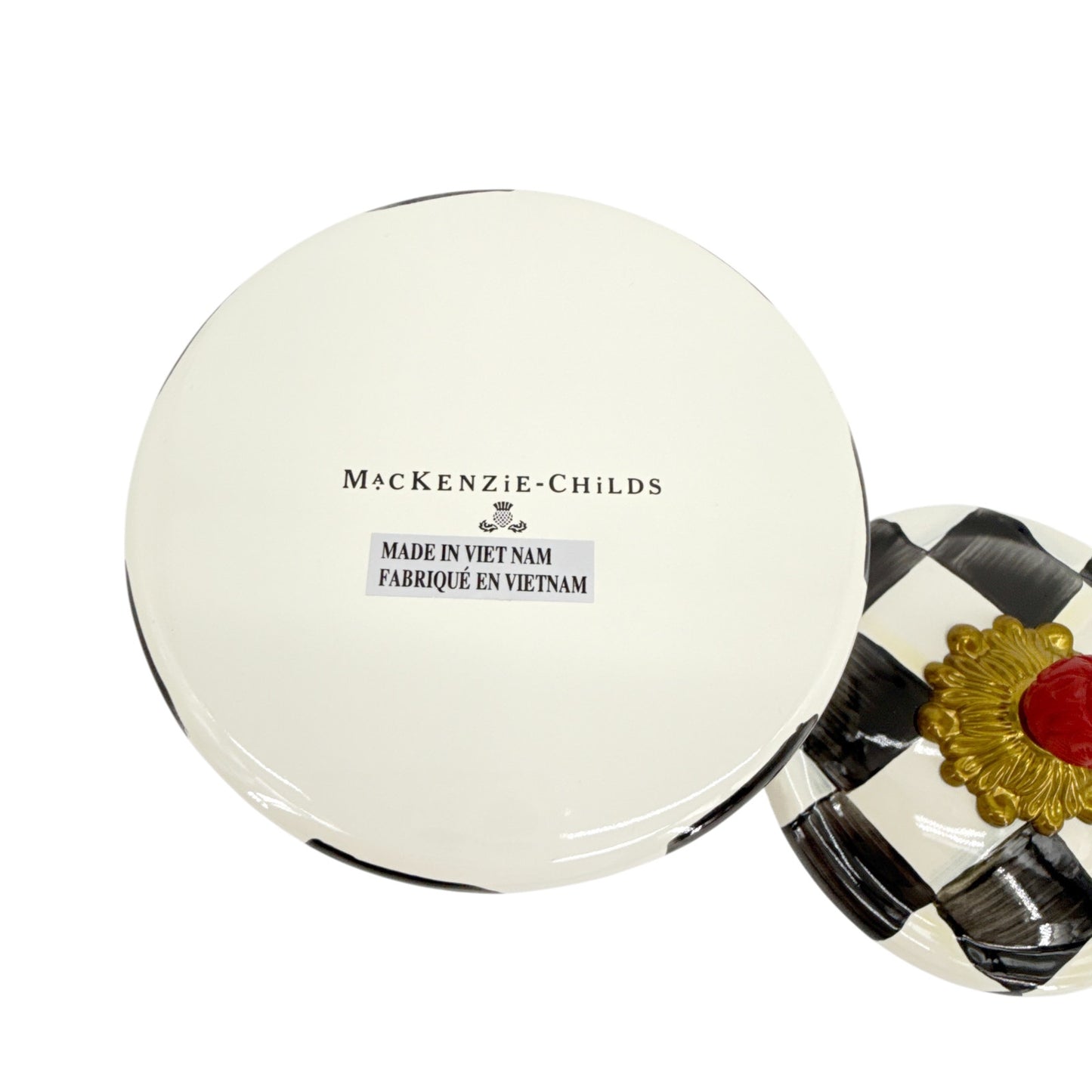 MACKENZIE-CHILDS Courtly Check Canister Small