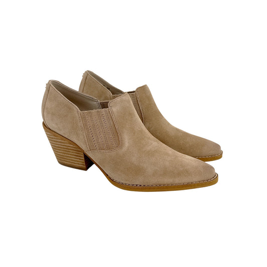SAM EDELMAN Walton Suede Bootie in Oatmeal 6.5