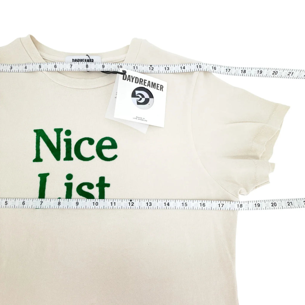 DAYDREAMER Nice List Vintage Tee in Dirty White L - flyKAMP
