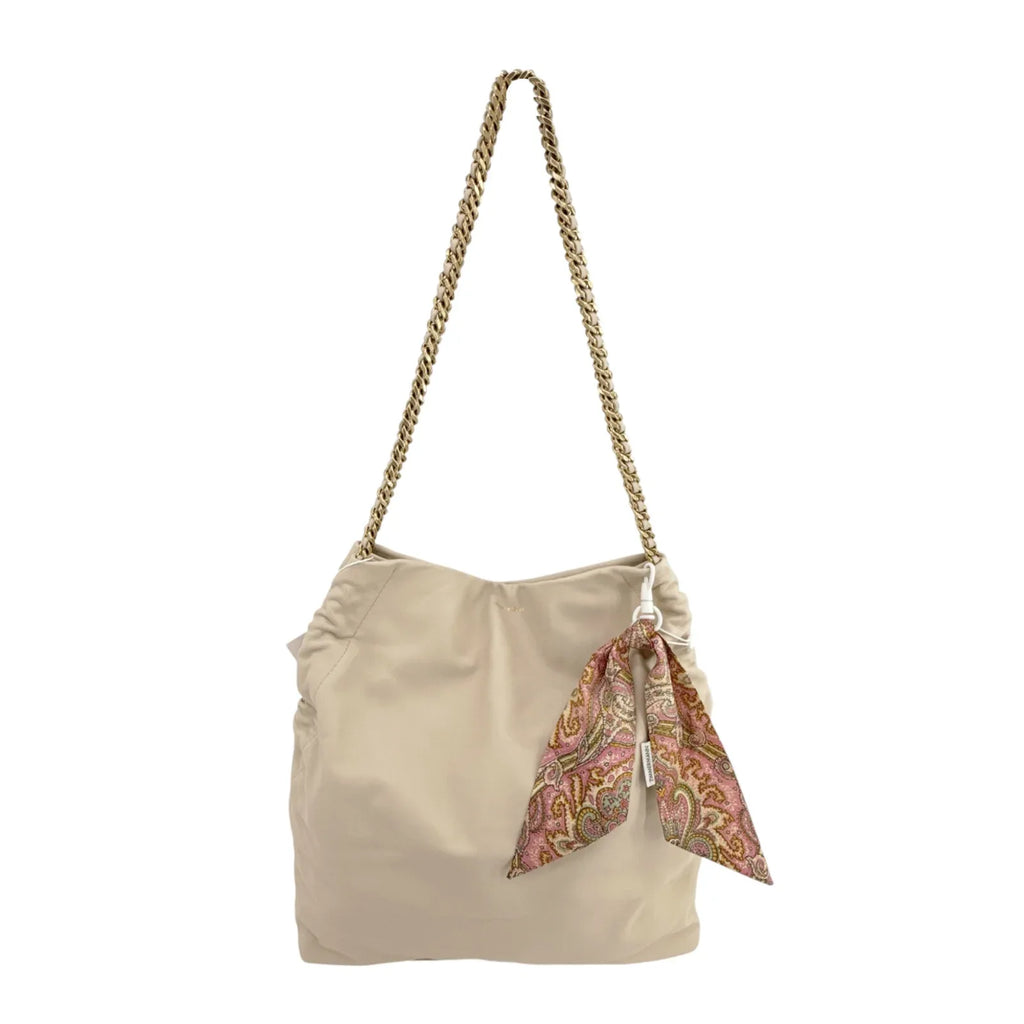 ZIMMERMANN Printed Silk Key Bag Charm in Pink - flyKAMP