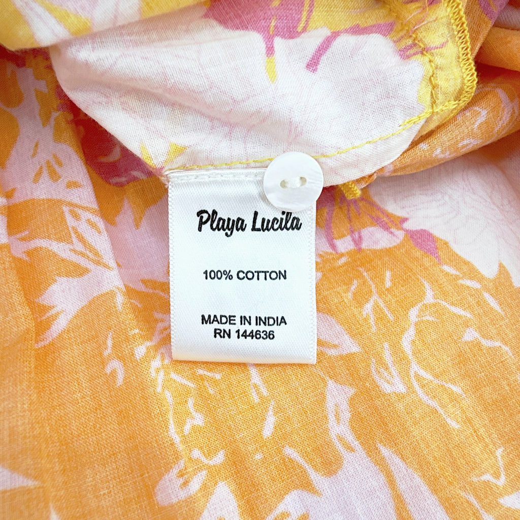 PLAYA LUCILA Prmul 1272 Dress in Orange & Pink Multi XS Playa Lucila
