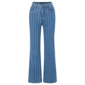 VERONICA BEARD Crosbie Striped Loafer Length Wide Leg Jean 24 - flyKAMP