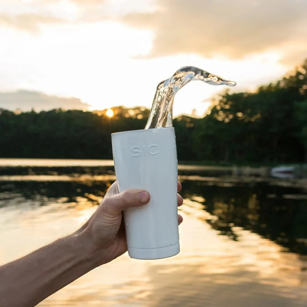 SIC Seriously Ice Cold 20 oz Tumbler in Gloss White - flyKAMP