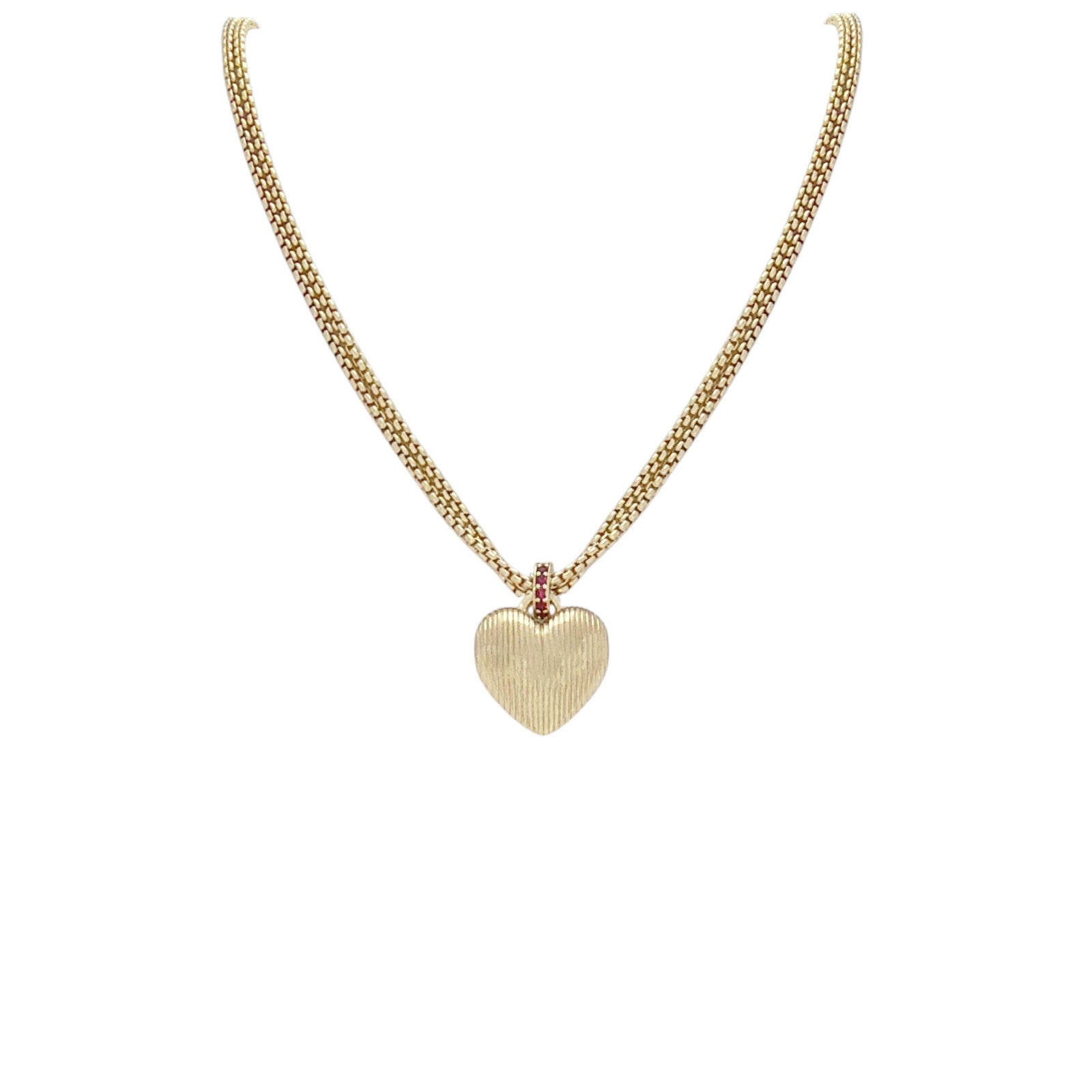ROXANNE ASSOULIN The Textured Heart Necklace Roxanne Assoulin
