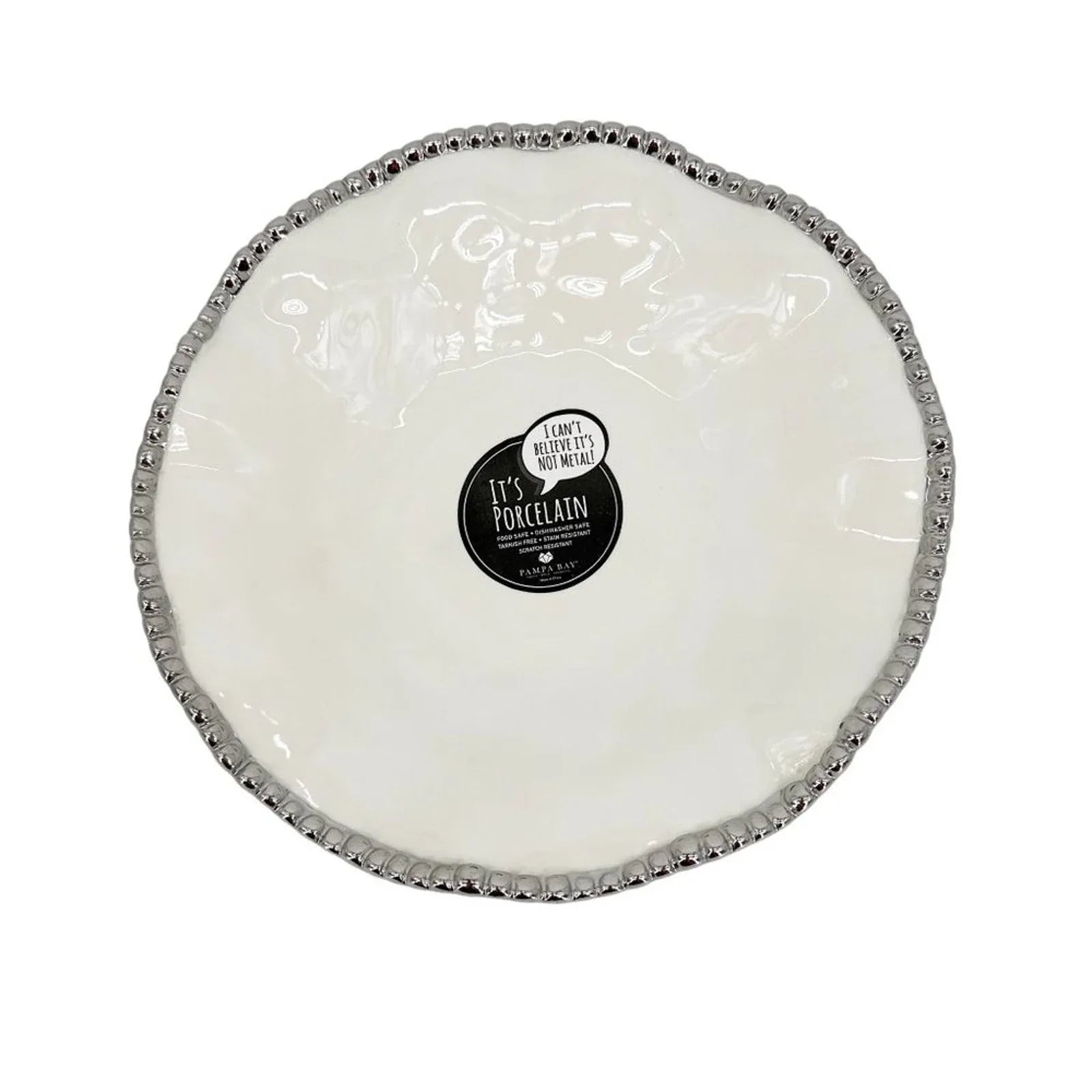 PAMPA BAY Salerno Round Serving Piece | Silver - flyKAMP
