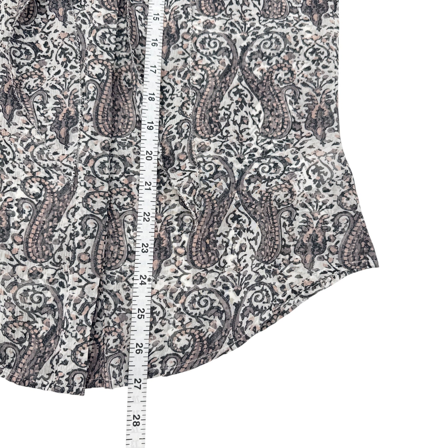 PAIGE Cleobelle Printed Femme Blouse in White/Rabbit/Rose-Santina Pais XS