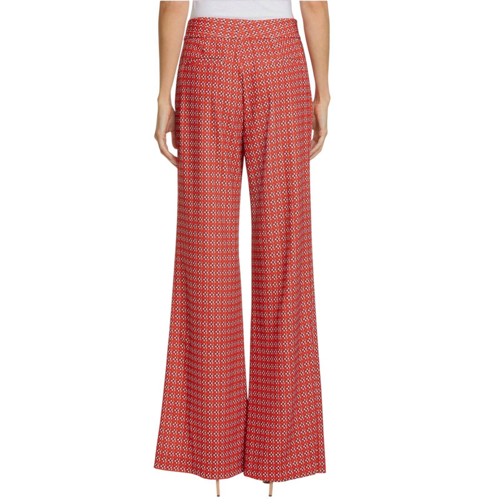 ALICE+OLIVIA Dylan High Waist Wide Leg Pants in Heart Flower Cherry 2 Alice + Olivia