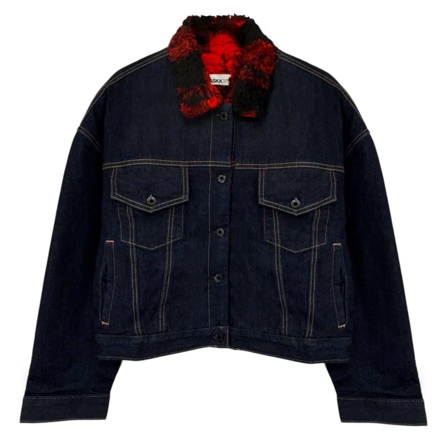 ASKK NY Nova Lined Jacket in Indigo Plaid 1|S - flyKAMP