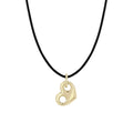 ZOE CHICCO 14k Gold Large Mariner Heart Leather Cord Necklace Zoe Chicco