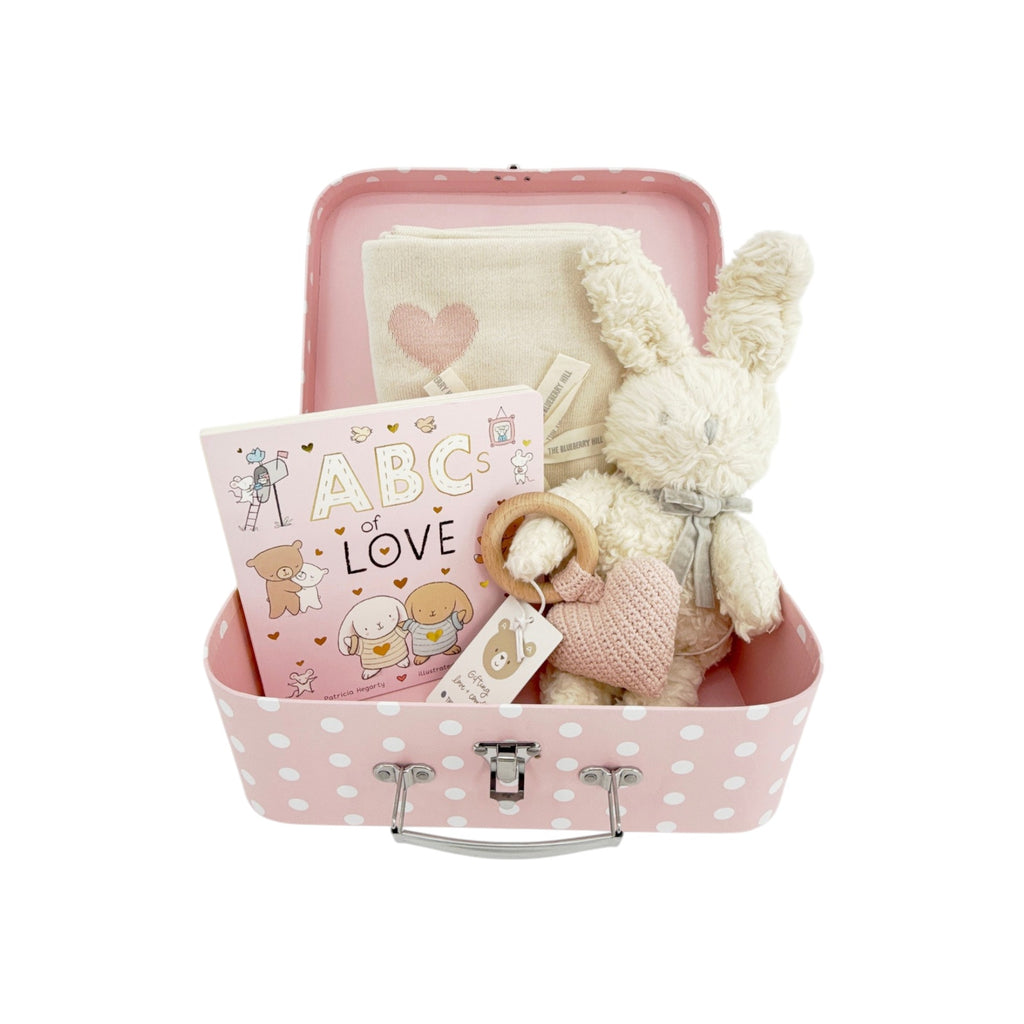 THE BLUEBERRY HILL Star Moon Bunny Gift Set Paperboard Suitcase Large The Blueberry Hill