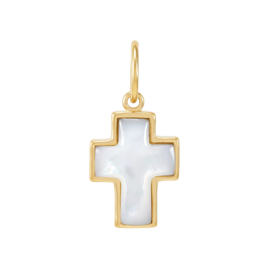 SILPADA Be Hopeful Silver with Gold Plating Mother of Pearl Charm