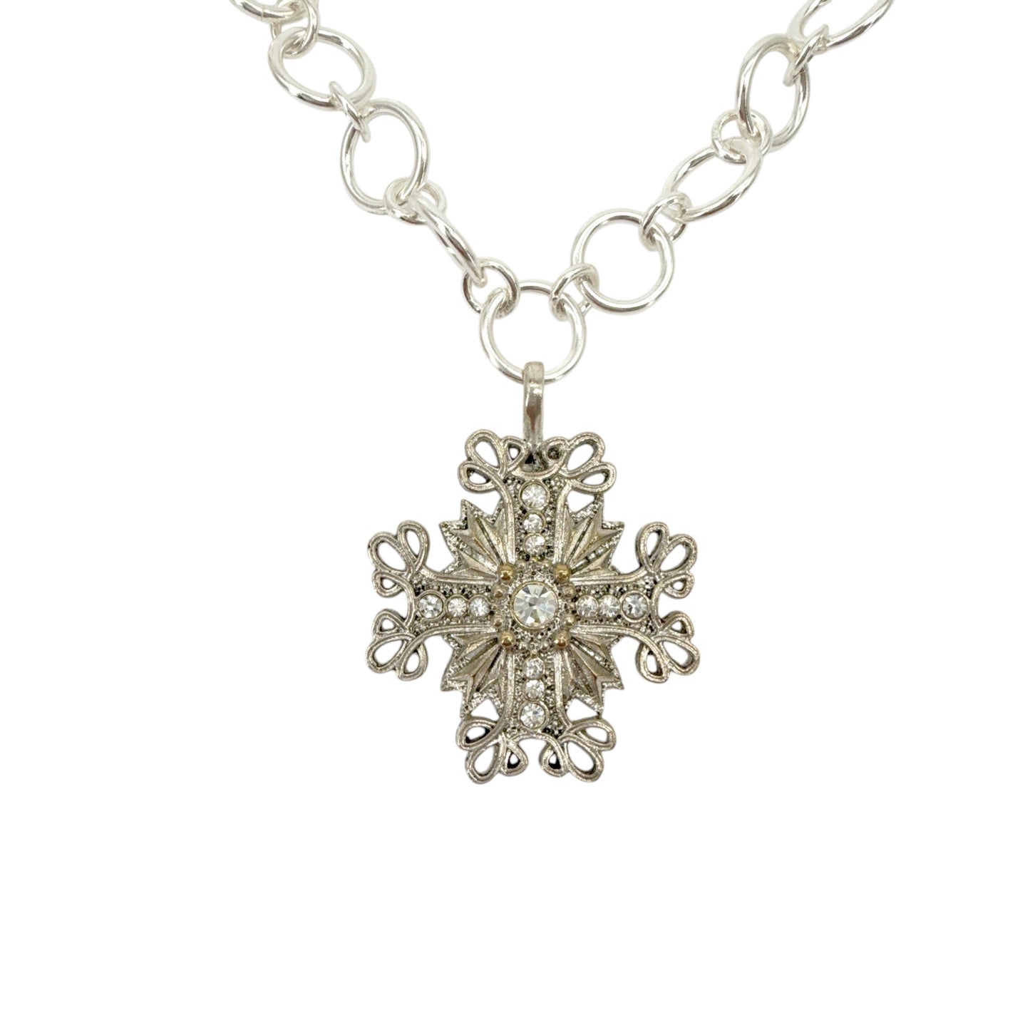 VIRGINS SAINTS & ANGELS VSA The Betty Chain with Electra Cross Medallion Silver