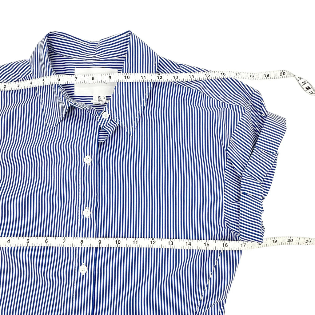 FRAME Button Down Striped Rolled Sleeve Top S - flyKAMP