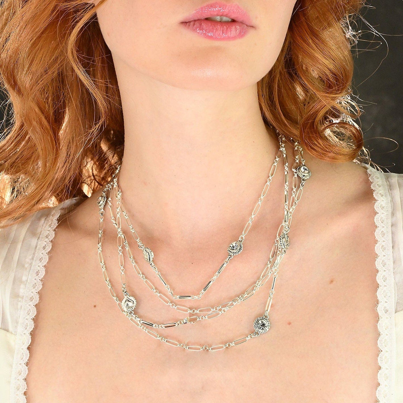 VIRGINS SAINTS & ANGELS VSA Brigid Magdalena Cadena in Silver & Clear