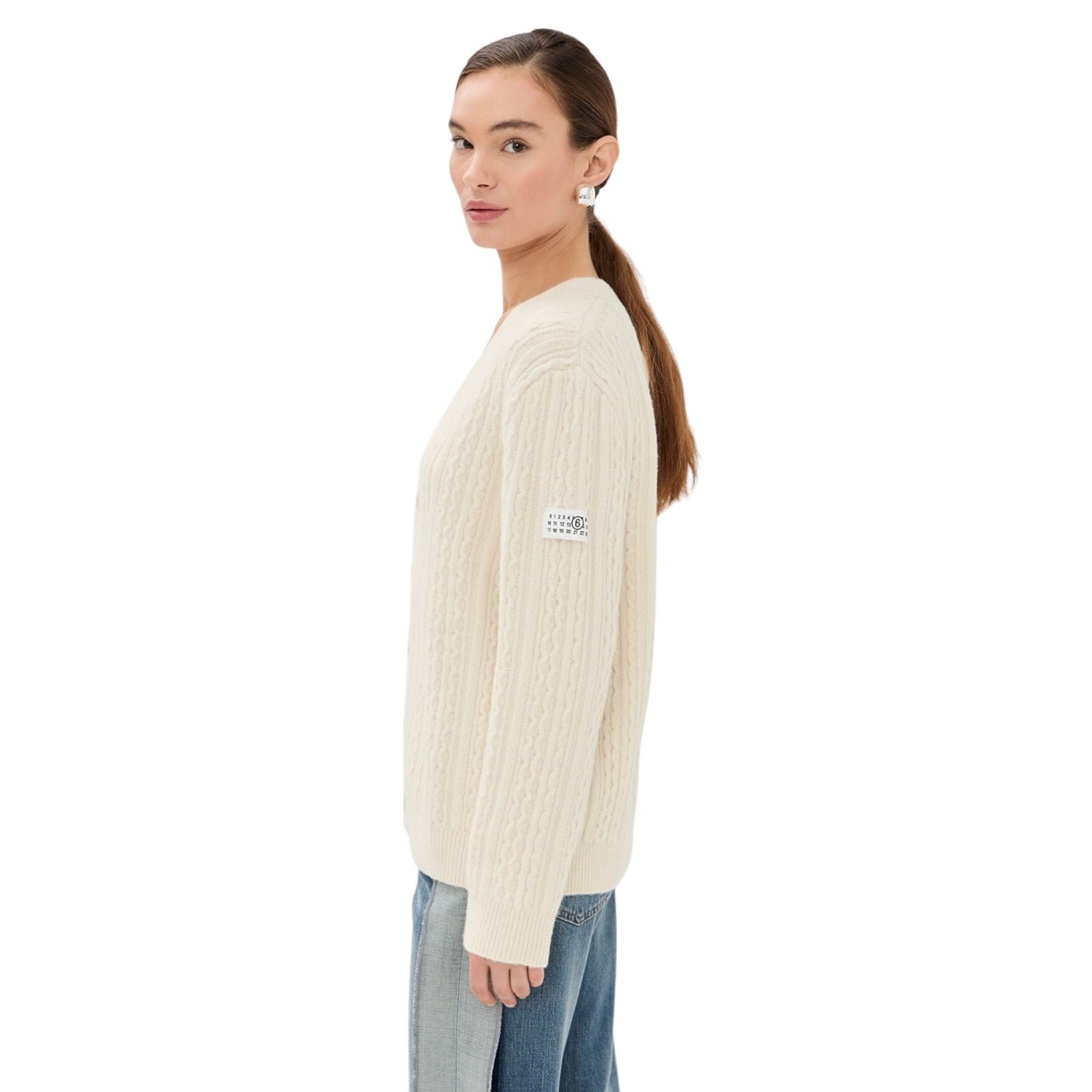 MM6 Maison Margiela Cable Knit Cardigan S MM6 Maison Martin Margiela