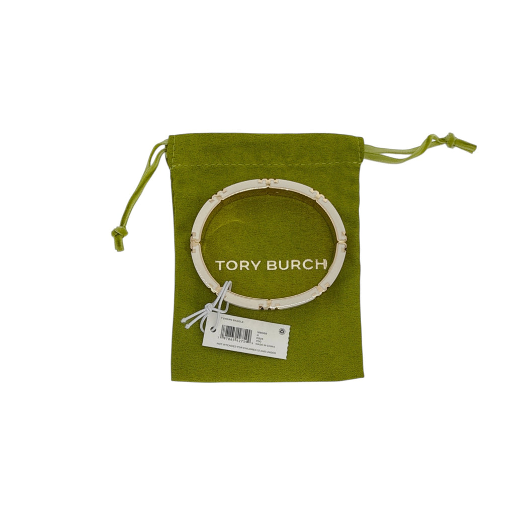 TORY BURCH Icon Enamel Bracelet in Tory Gold / New Ivory / Black Tory Burch