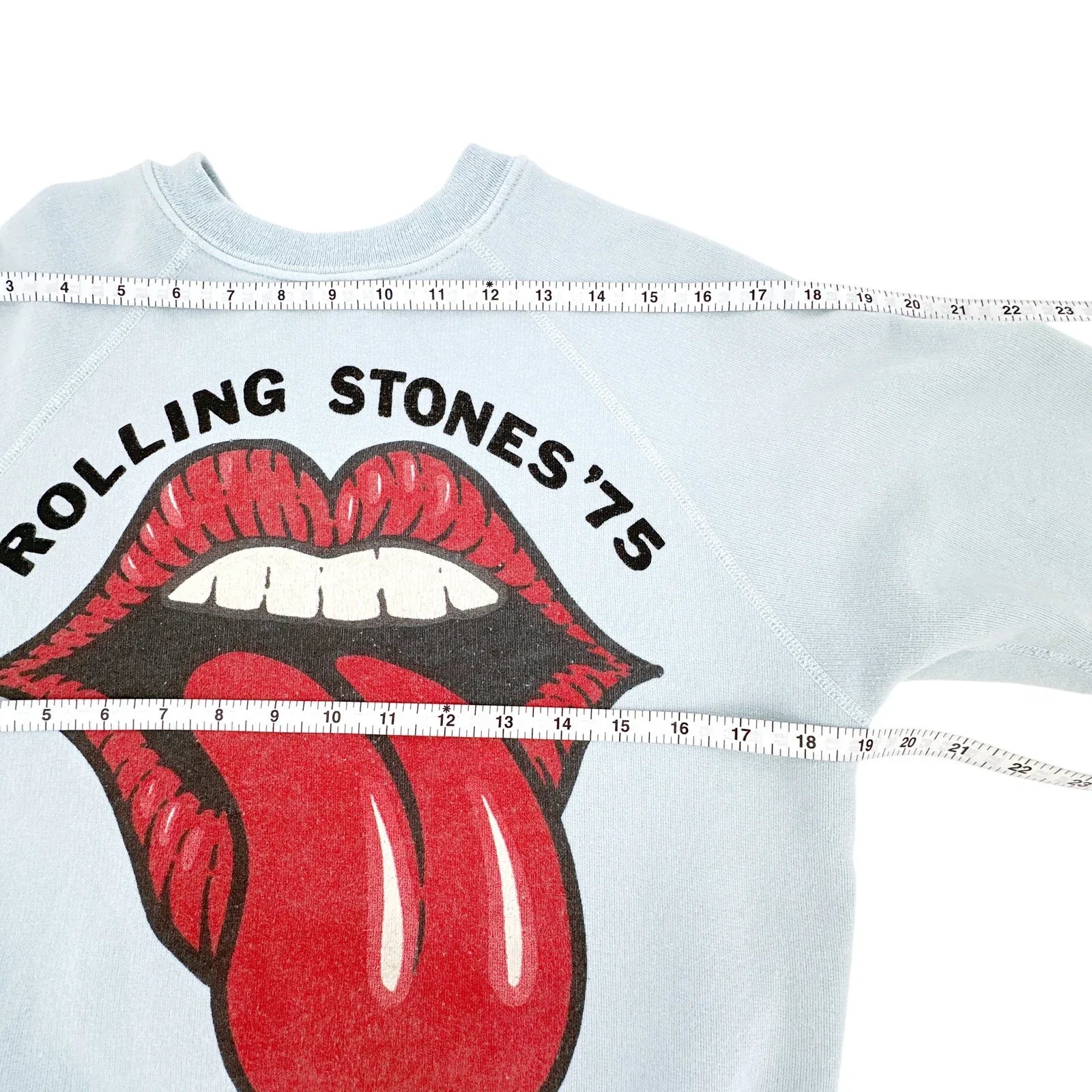MADEWORN Rock The Rolling Stones 1975 Sweatshirt XS - flyKAMP