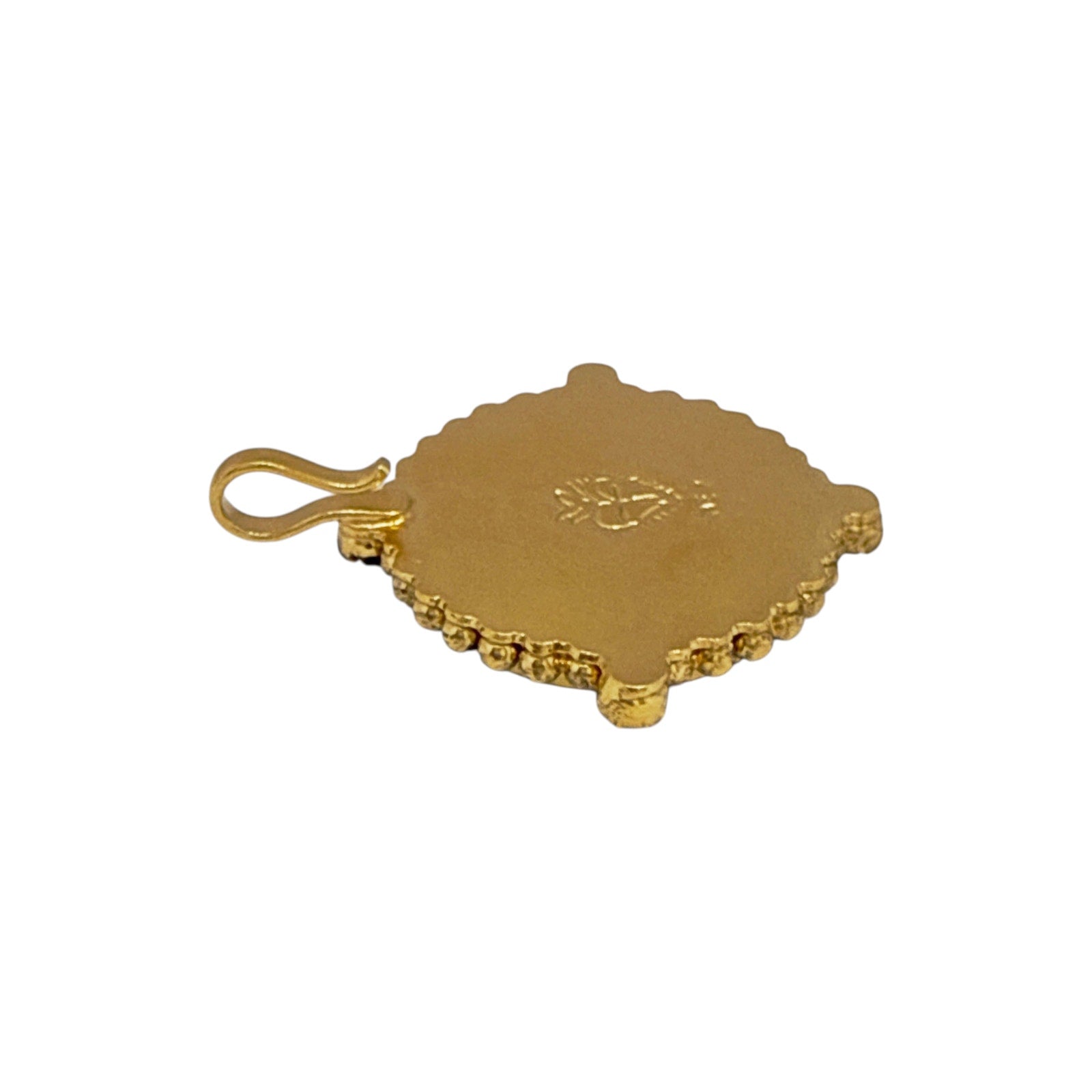 VIRGINS SAINTS & ANGELS VSA Bespoke San Benito Medallion Garnett & Gold Virgins Saints & Angels