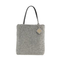 TORY BURCH Night Owl Crystal Embellished Mini Tote in Silver - flyKAMP