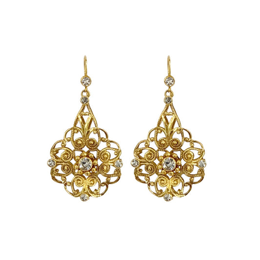 VIRGINS SAINTS & ANGELS VSA Snow White Flower Drop Earrings Once Upon a Time