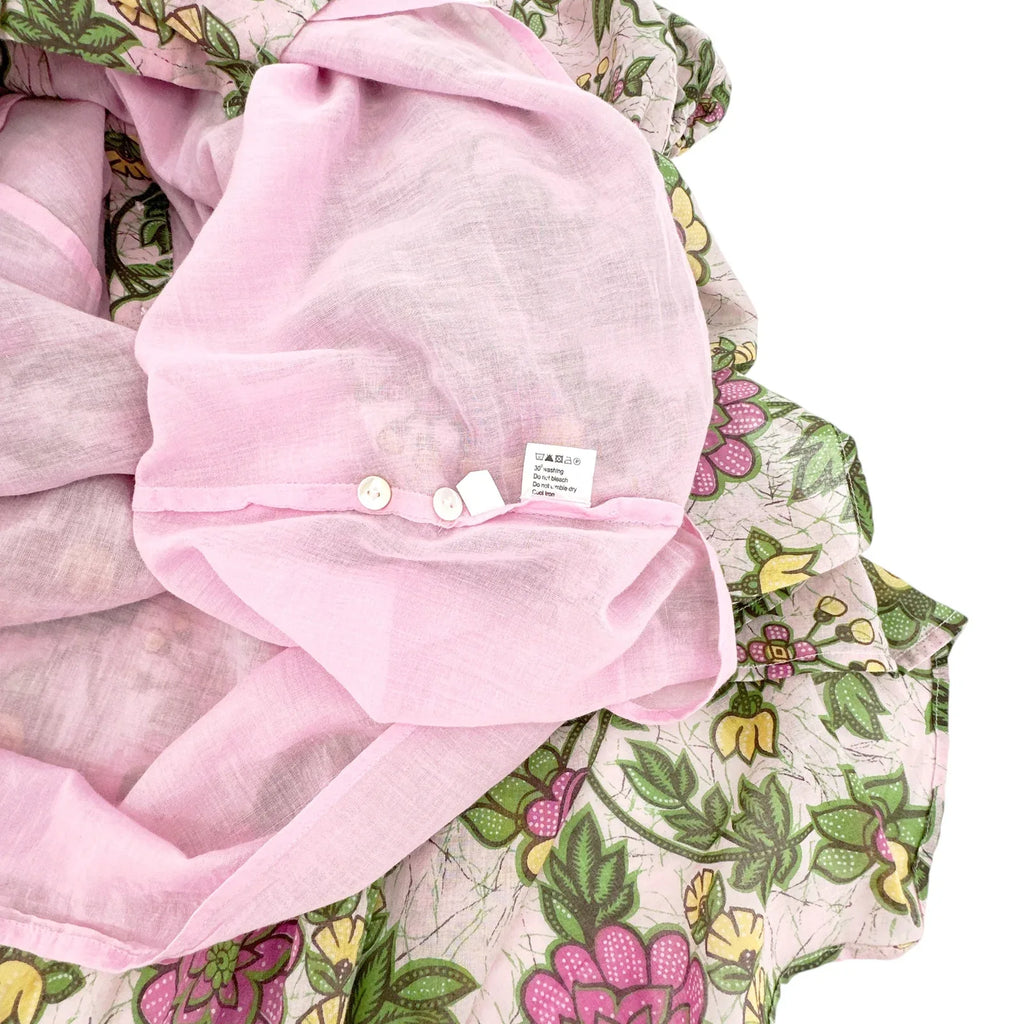 BANJANAN Cotton Poppy Dress in Freyja Flower Lilac Sachet XS - flyKAMP