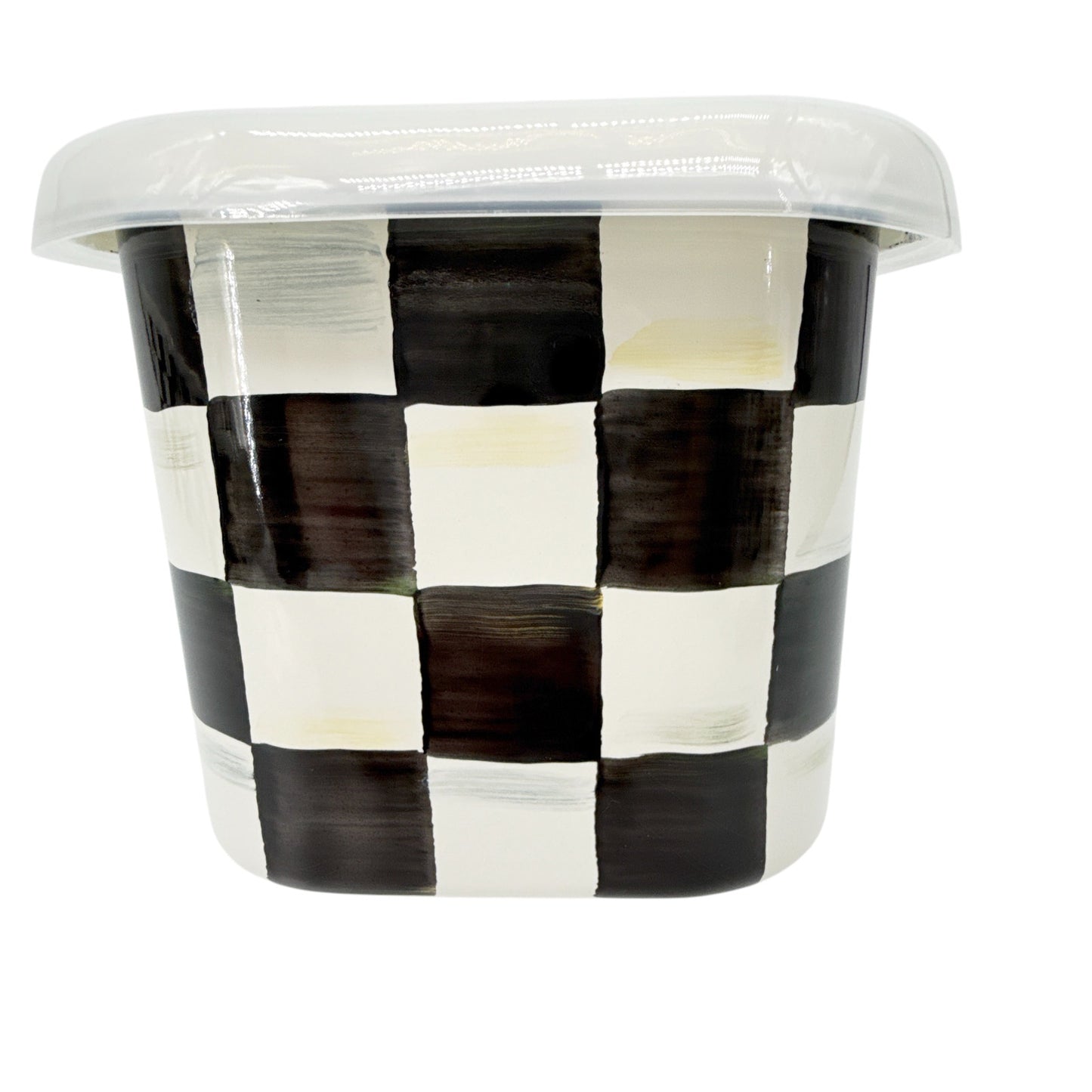 MACKENZIE-CHILDS Courtly Check Enamel Deep Squarage Bowl || Small