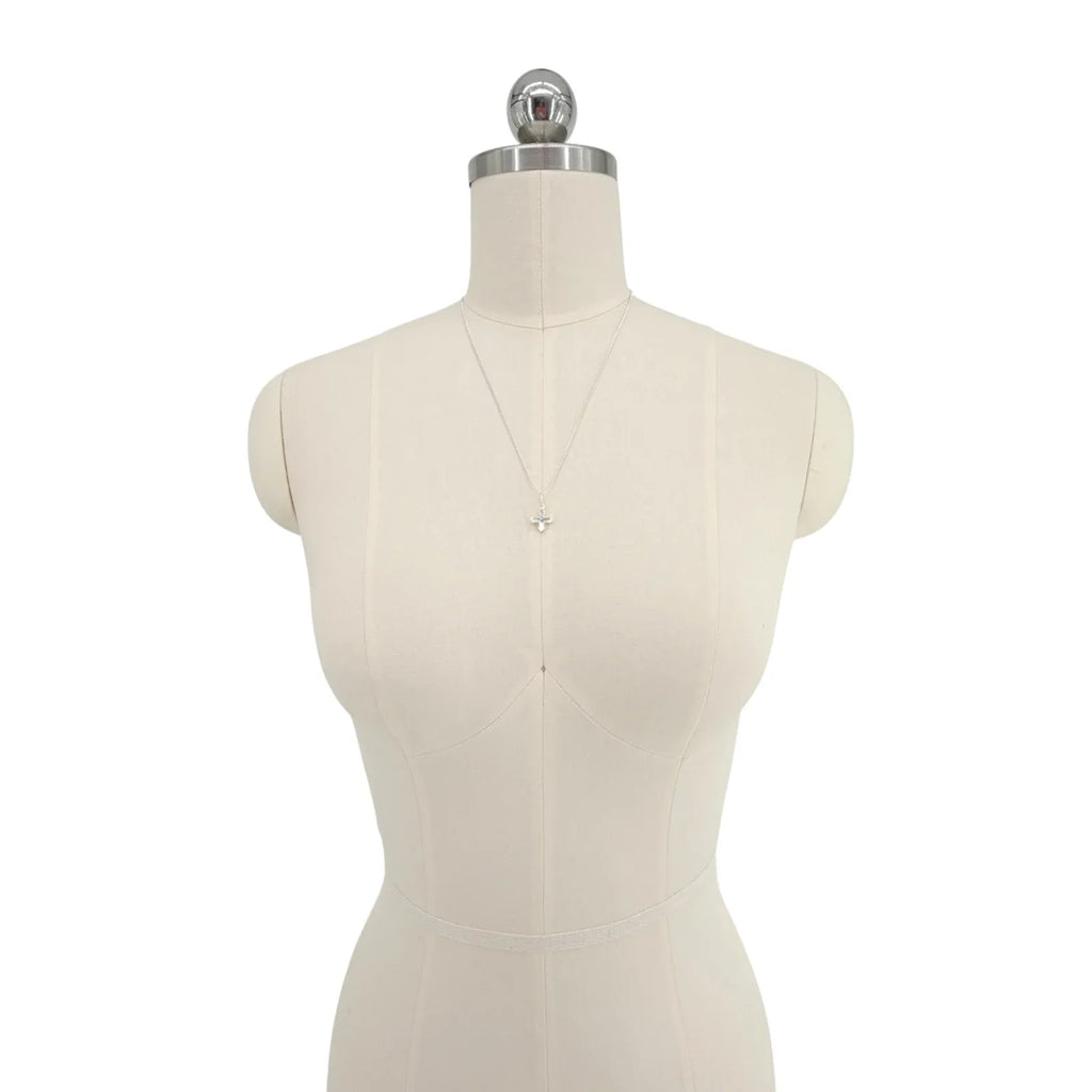 VIRGINS SAINTS & ANGELS VSA Peace Cross Charm Necklace in Silver - flyKAMP