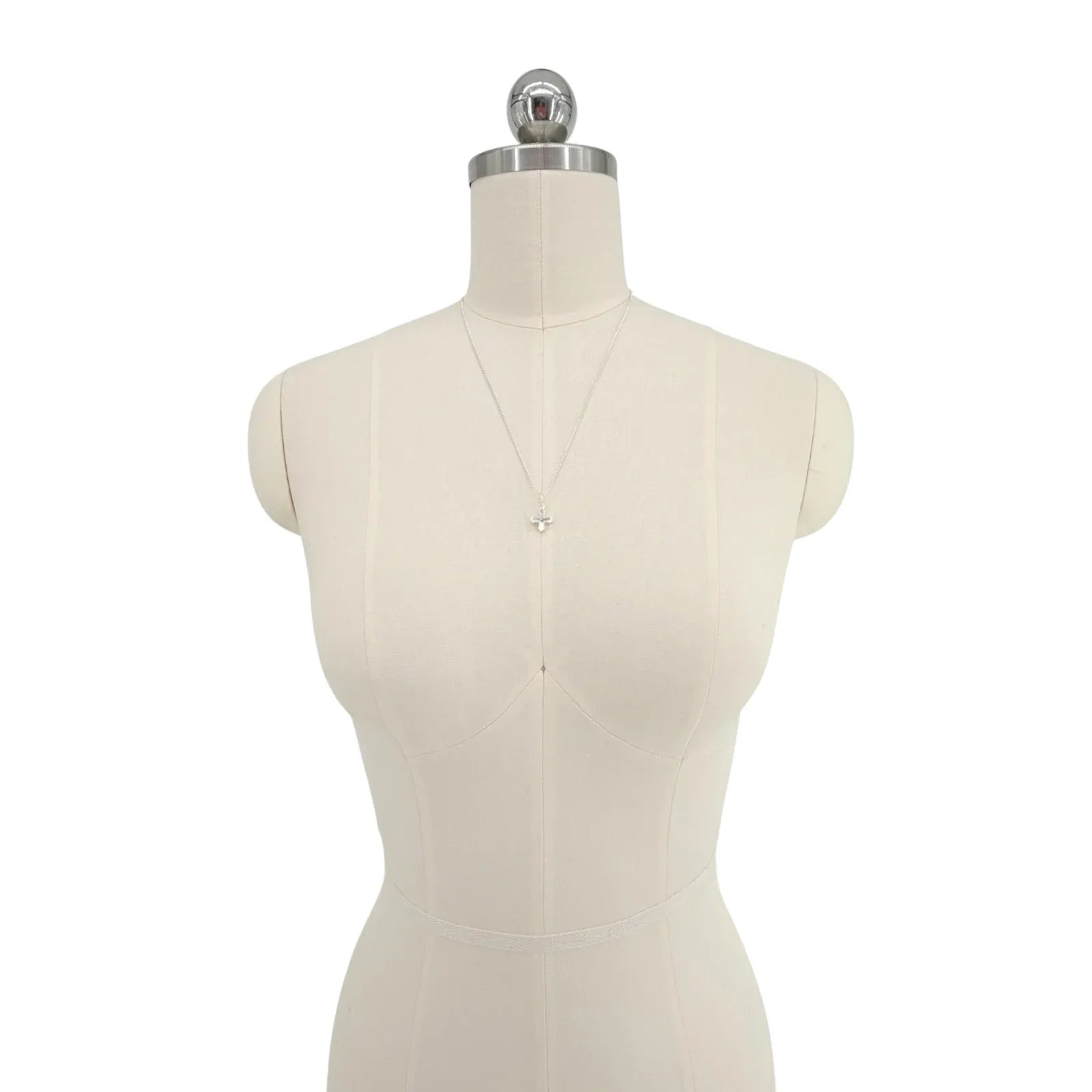 VIRGINS SAINTS & ANGELS VSA Peace Cross Charm Necklace in Silver - flyKAMP