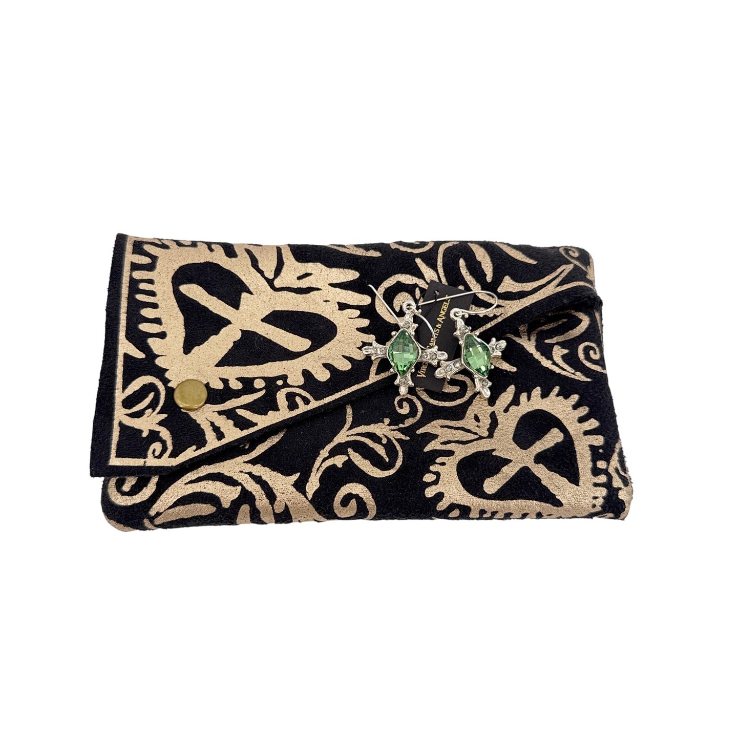 VIRGINS SAINTS & ANGELS VSA Ice Cross Earrings in Silver & Tourmaline