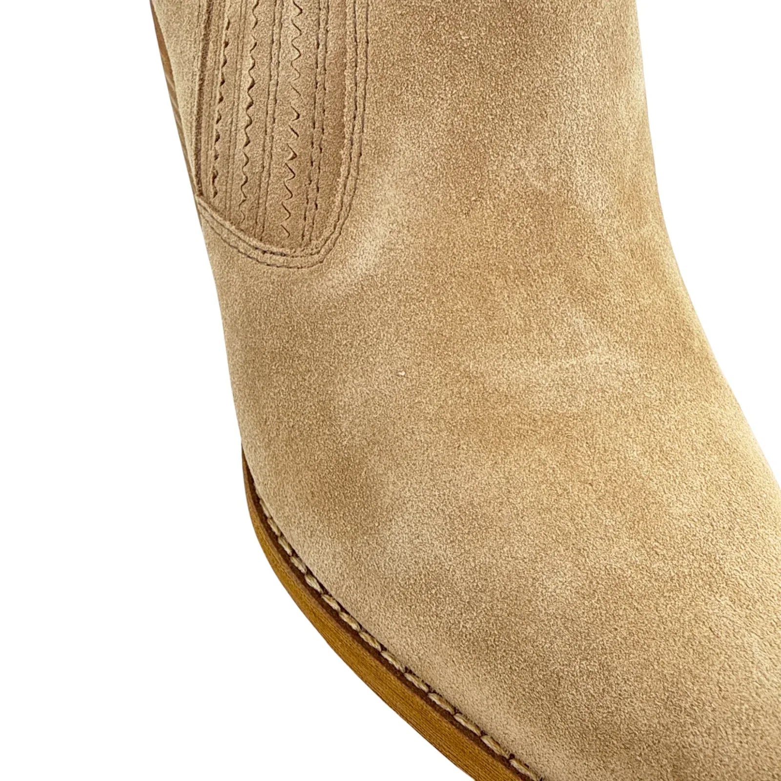 SAM EDELMAN Walton Suede Bootie in Oatmeal 6.5 - flyKAMP