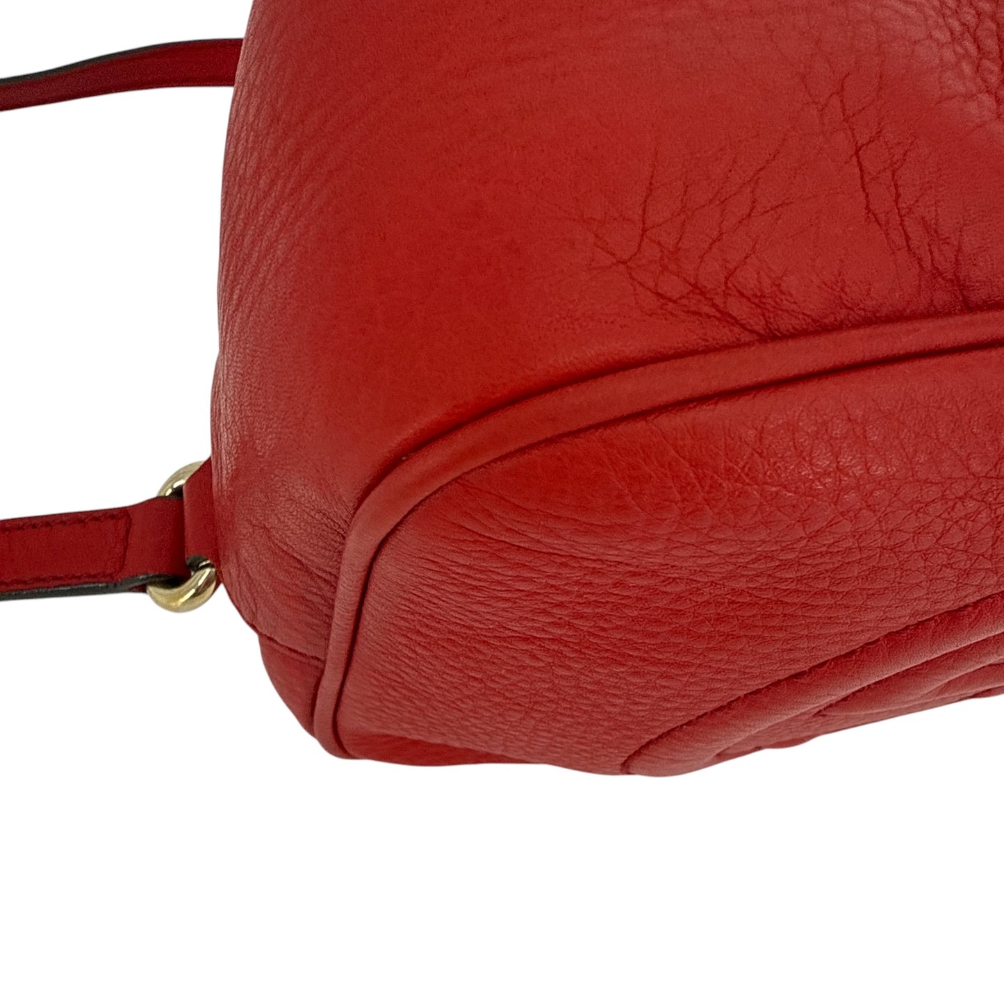 GUCCI Soho Disco Leather Bag in Red