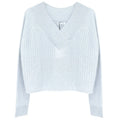 NAADAM Coastal Cashmere Cropped V-Neck Sweater XS - flyKAMP