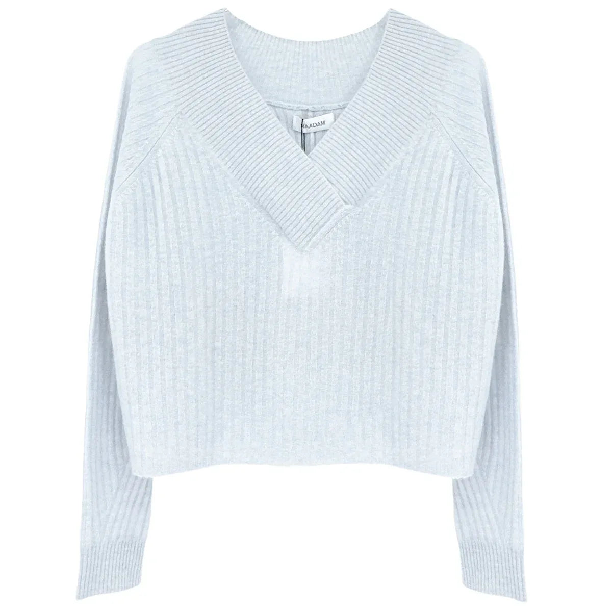 NAADAM Coastal Cashmere Cropped V-Neck Sweater XS - flyKAMP