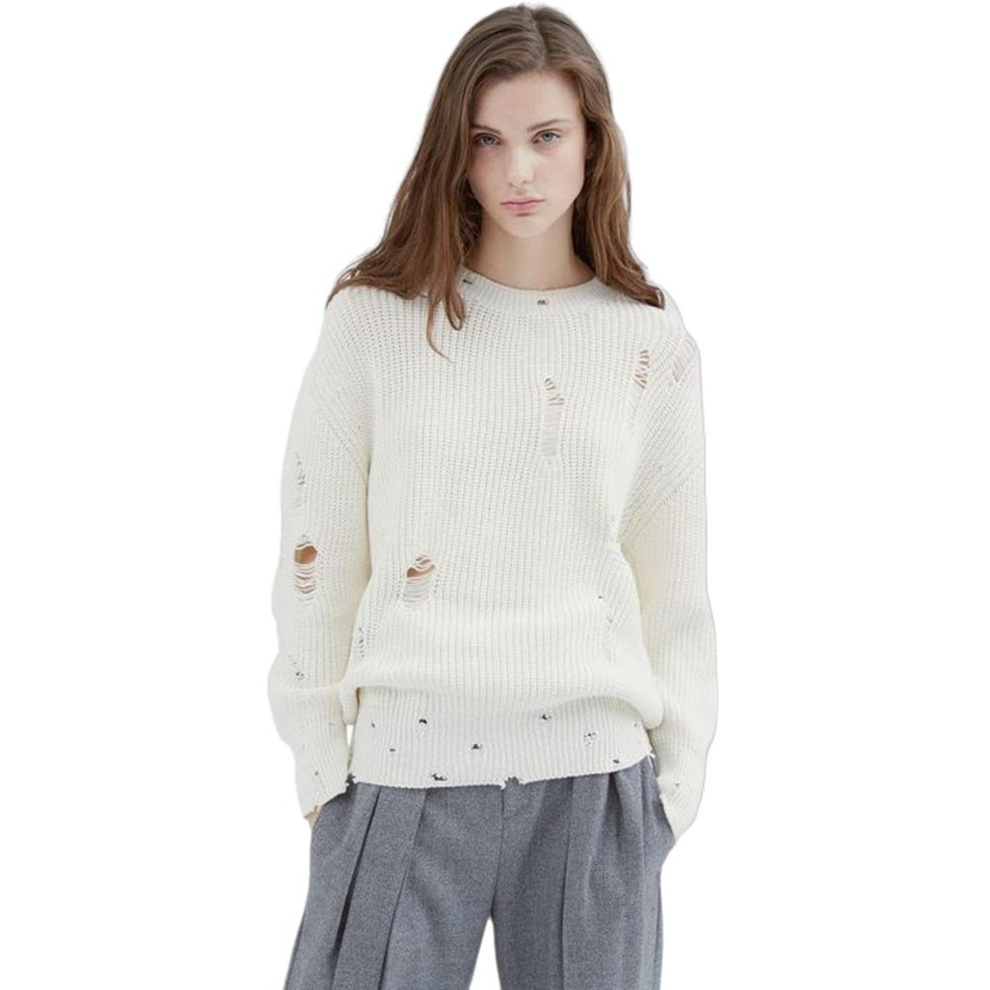 IRO Polxa Distressed Ribbed Sweater XS