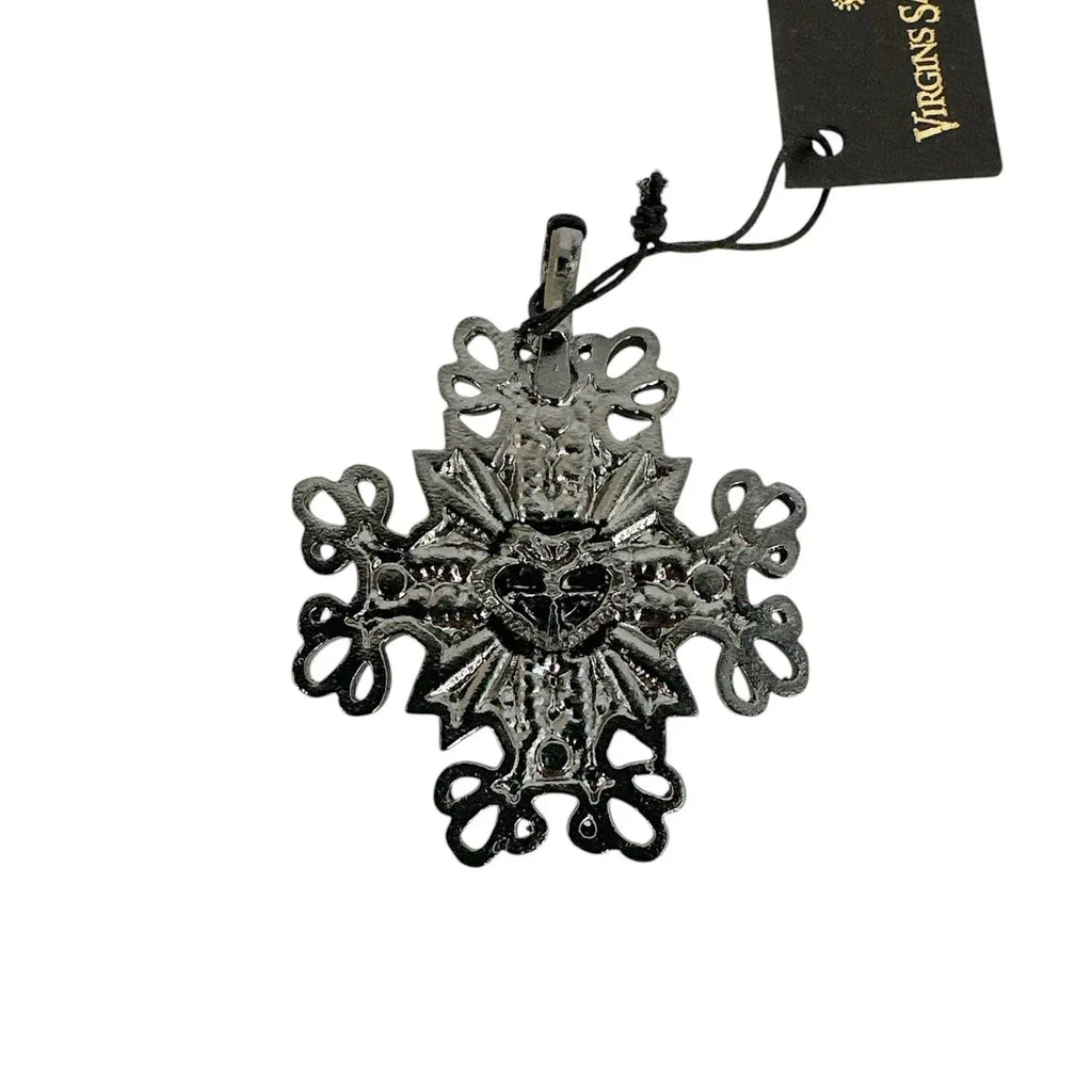 VIRGINS SAINTS & ANGELS VSA Electra Cross Medallion in Gunmetal - flyKAMP
