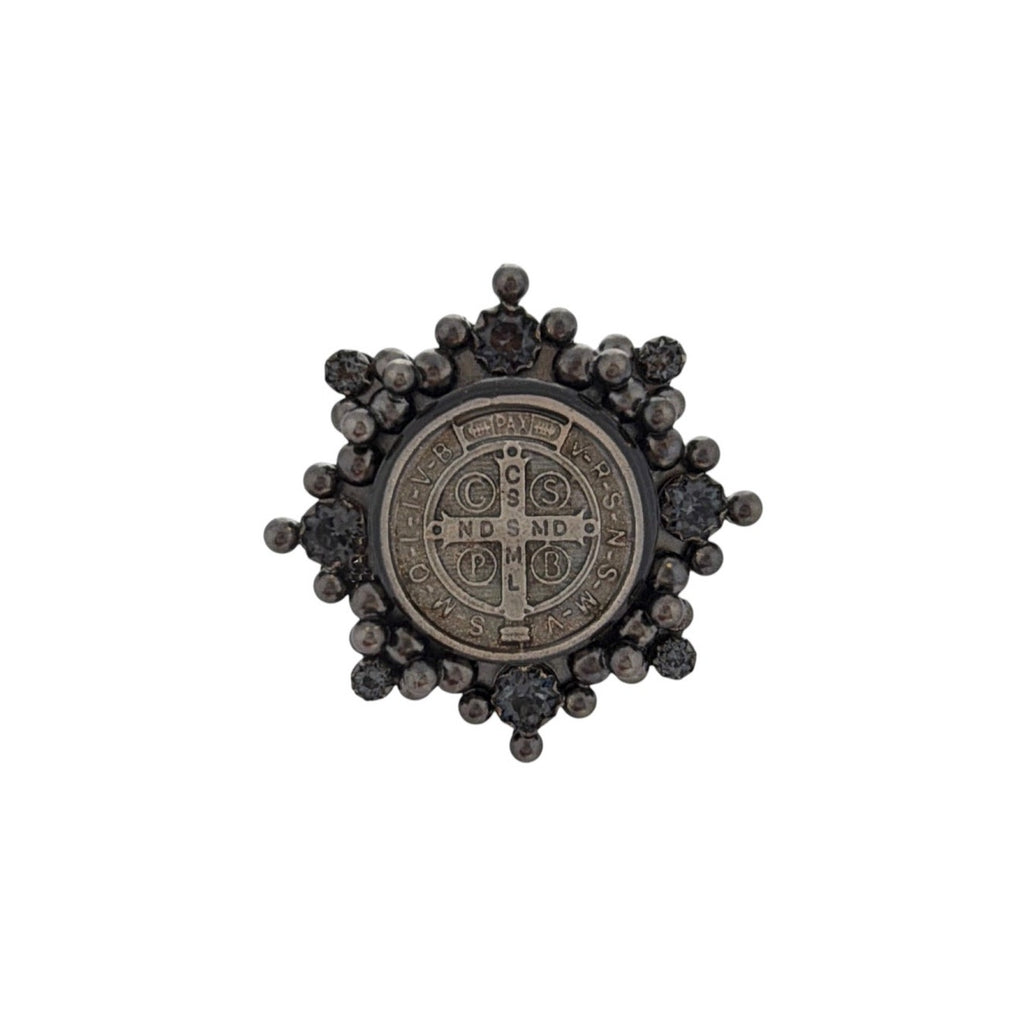 VIRGINS SAINTS & ANGELS VSA Cloister San Benito Ring in Gunmetal 6.5 Virgins Saints & Angels