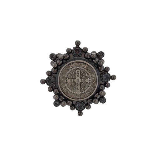 VIRGINS SAINTS & ANGELS VSA Cloister San Benito Ring in Gunmetal 6.5 Virgins Saints & Angels