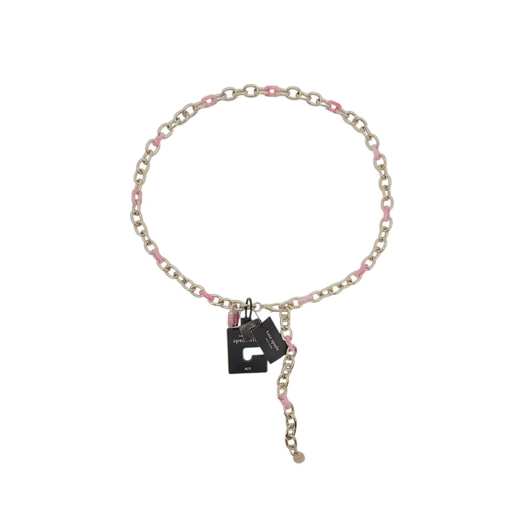 KATE SPADE New York Lock & Spade Chain Link Belt in Pink S/M Kate Spade