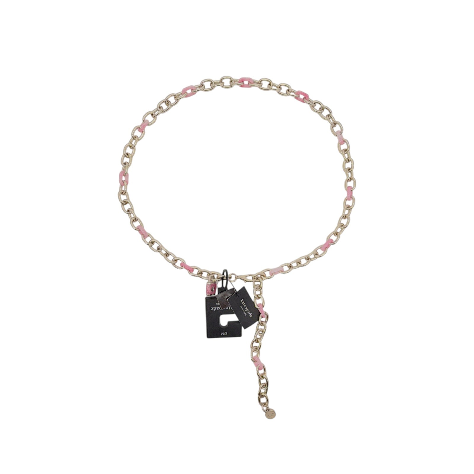 KATE SPADE New York Lock & Spade Chain Link Belt in Pink S/M Kate Spade