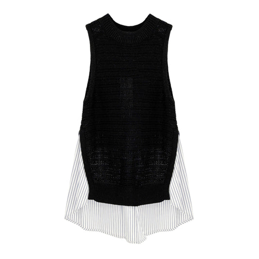 VERONICA BEARD South Beach Sleeveless Sweater in Black S