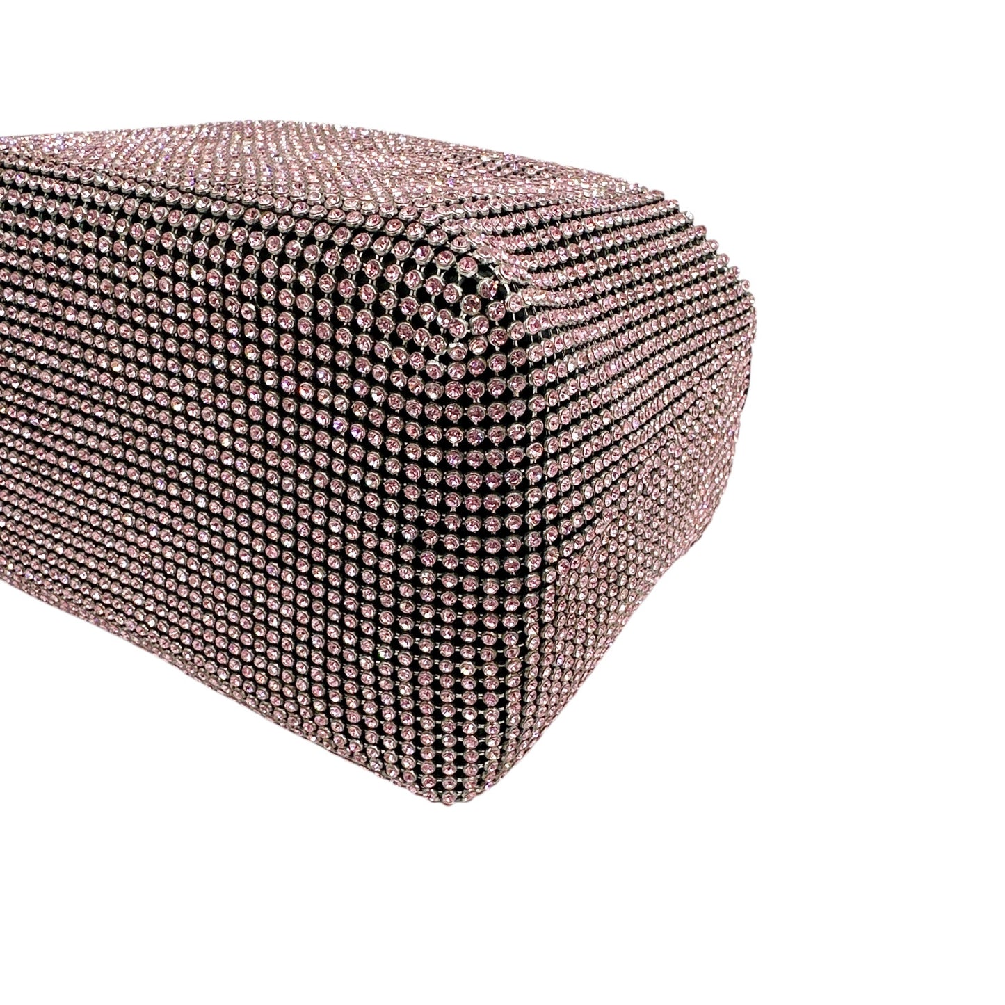 EERA Moon Bag Crystal Mesh Pink | Black Snap Hook