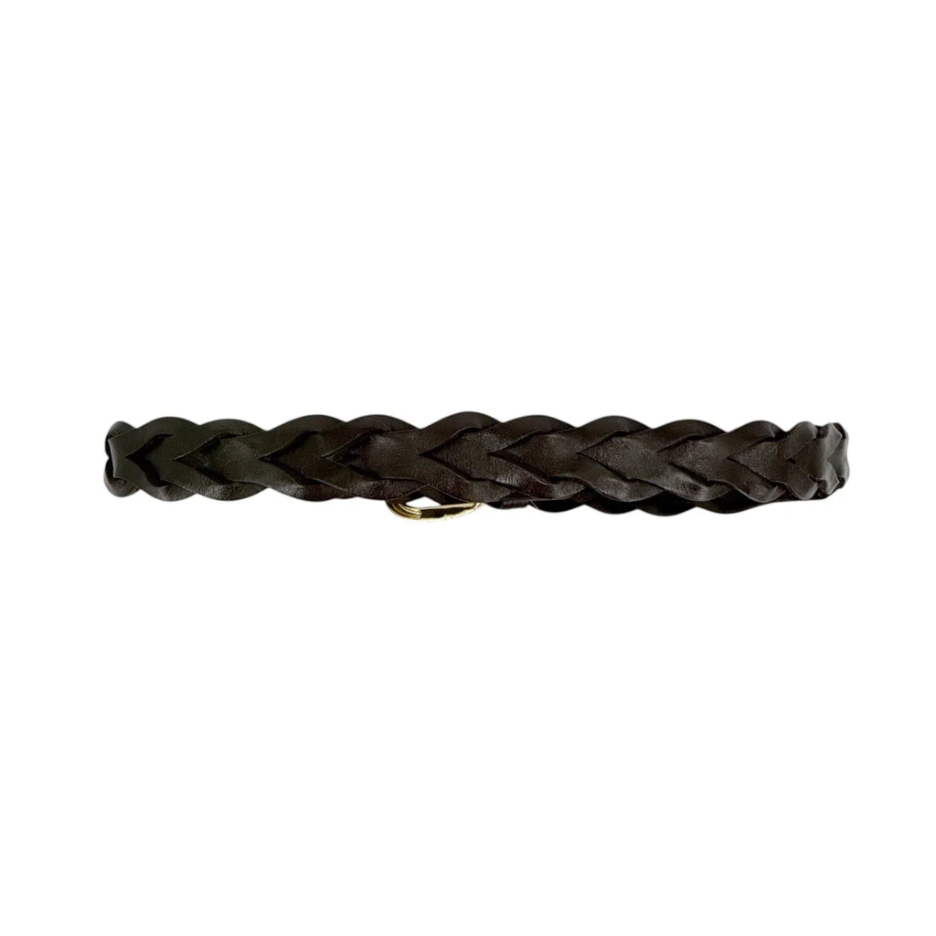 MADEWELL Braided Belt in Dark Carob XXS-S - flyKAMP