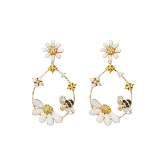 KATE SPADE New York Dazzling Daisies Statement Hoops