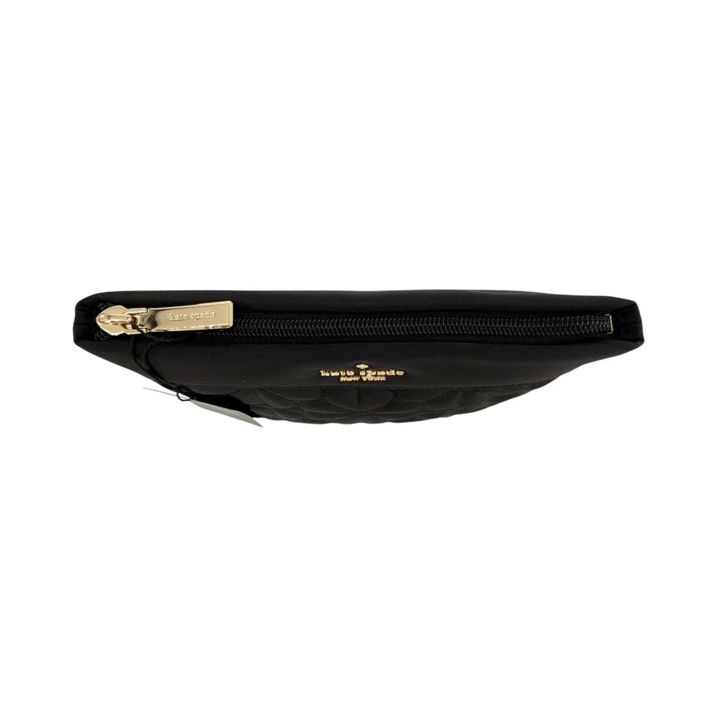KATE SPADE New York Spade Flower Quilted Cosmetic Pouch in Black - flyKAMP