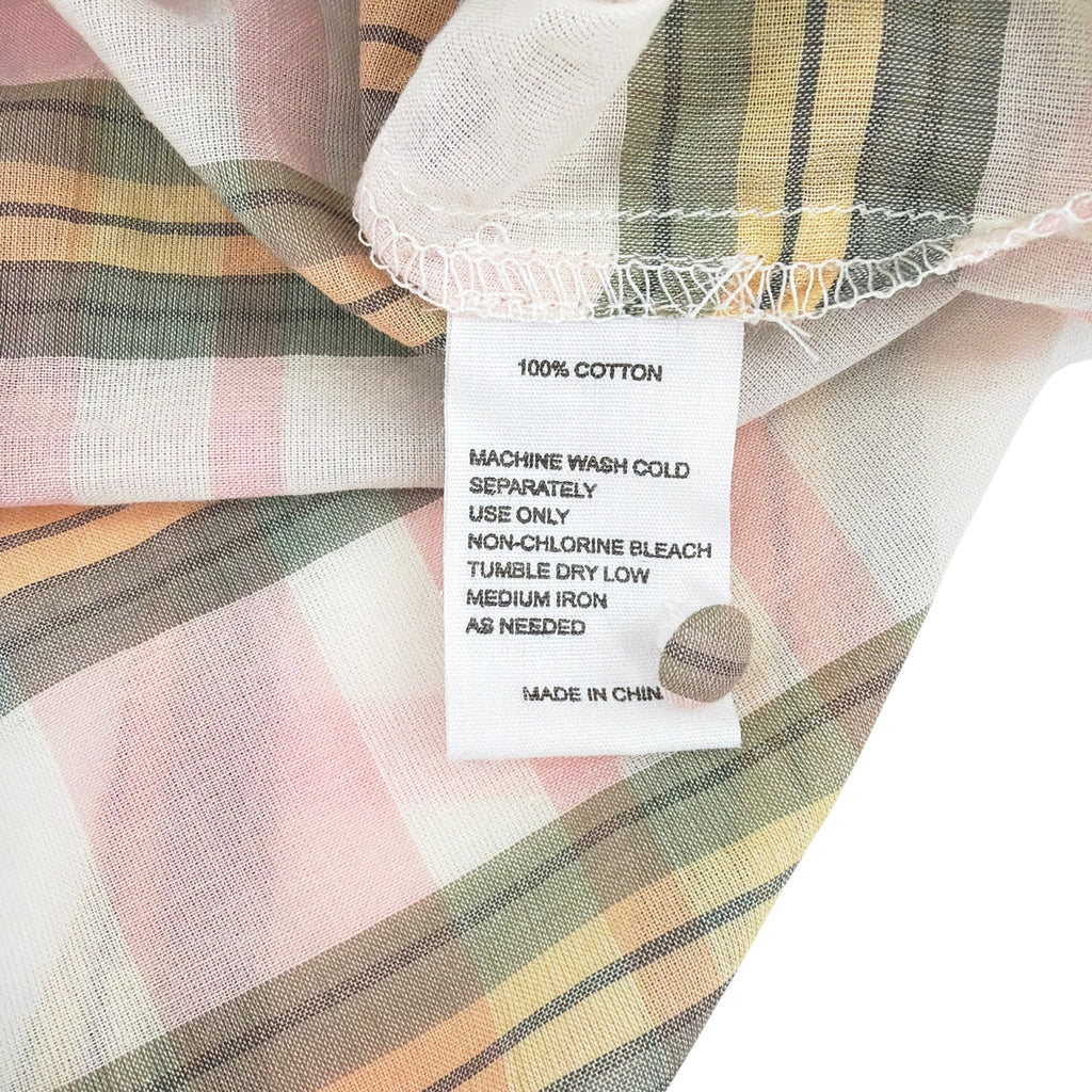 BIRDS of PARADIS by TROVATA Bailey Blouse in Pomelo Plaid M Birds of Paradis by Trovata